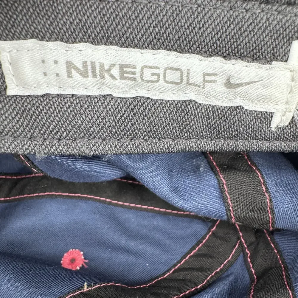 Nike Golf Hat Cap‎ Strap Back Womens One Size Navy Blue Pink Swoosh Embroidered